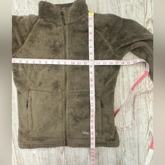 Marmot Furry Fleece Full Zip Jacket Tan/ Taupe Brown Tone S - Picture 9 of 14